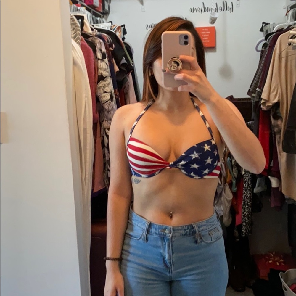 American flag bikini top
